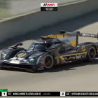 Racing Prototype Car on Track with Telemetry Data Displayed