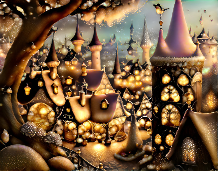 Golden Gingerbread Town