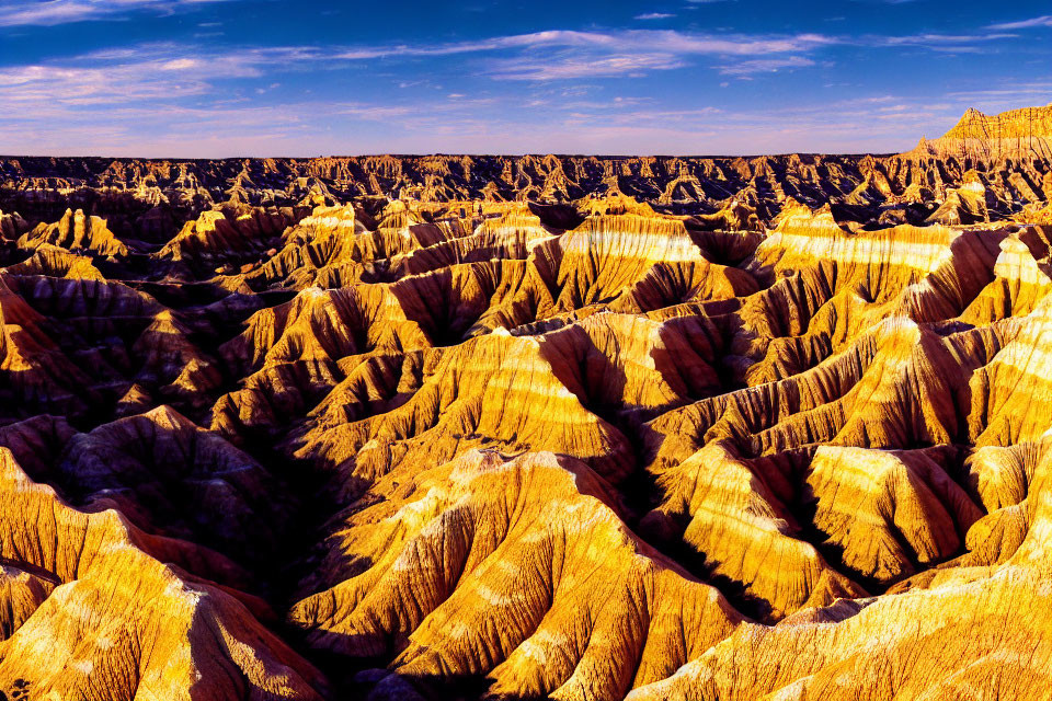 Rugged Desert Landscape with Layered Rock Formations