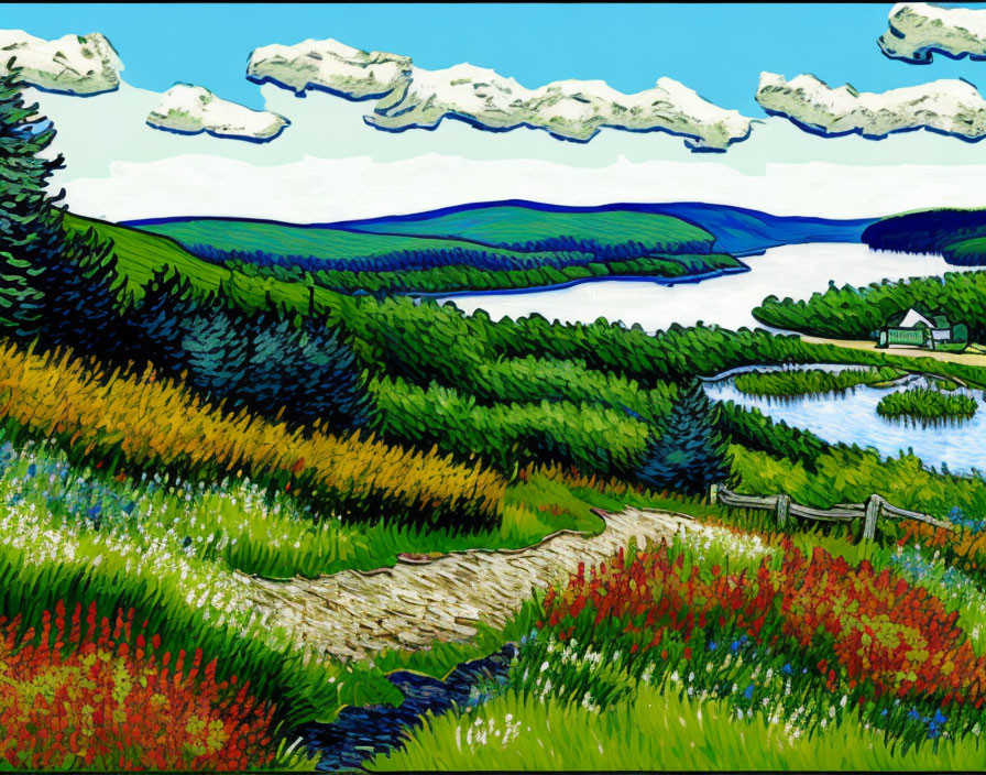 New England Natl Scenic Trail Van GOGH Best TREND