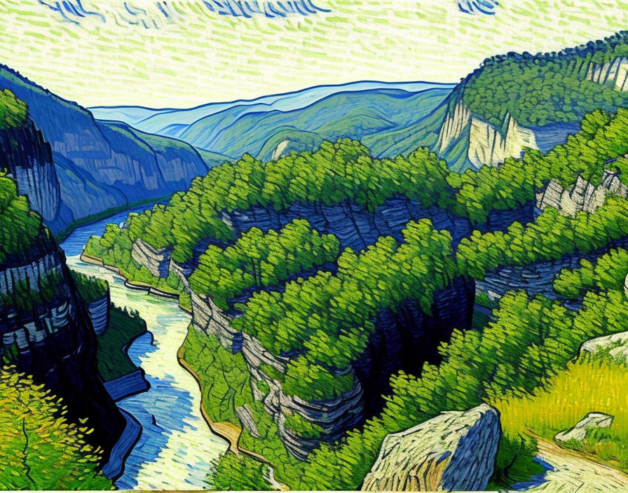 Little River Canyon Van GOGH Best TRENDING