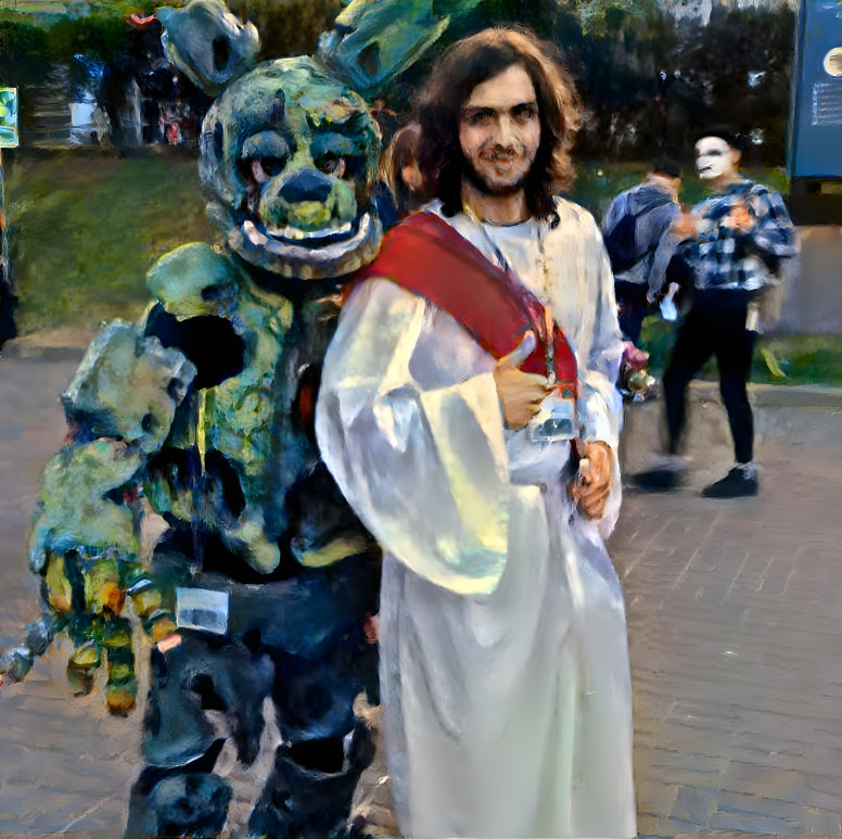 Re-deep style of Springtrap and Jesus