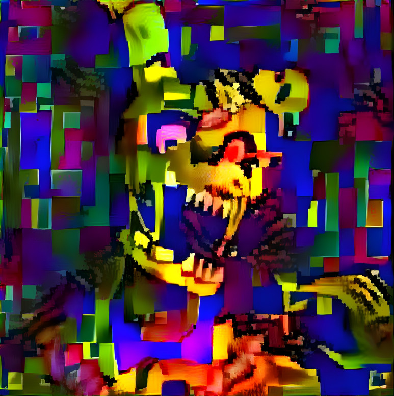 Screaming pixelied springtrap