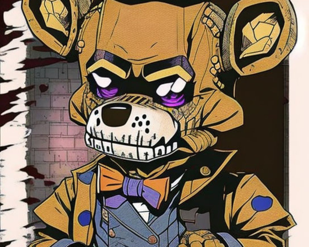 Steampunk-themed anthropomorphic dog in suit and top hat with clipboard