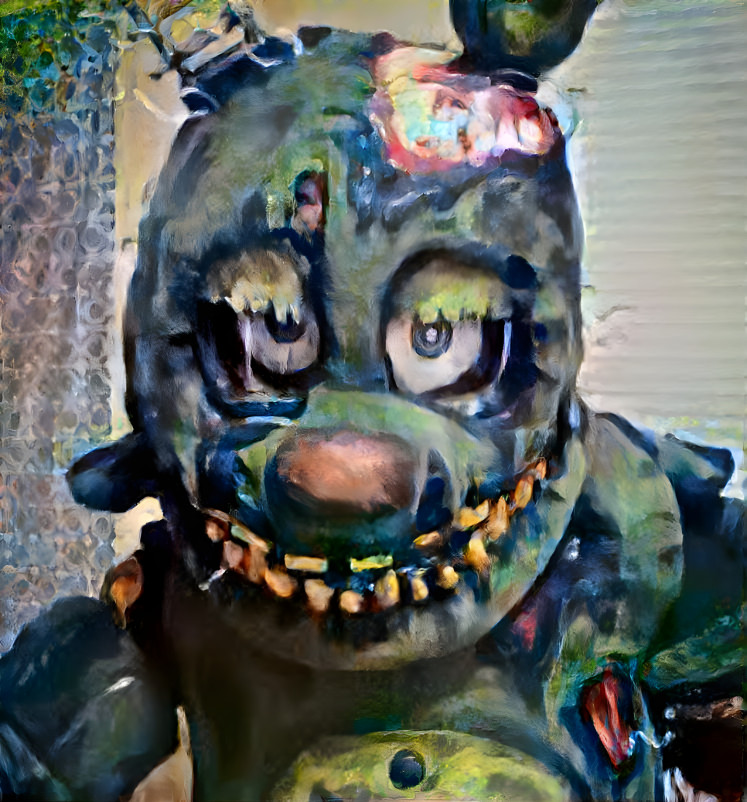 Re-deep style of cartoonish looking springtrap