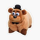 Brown Bear Plush Toy with Top Hat and Bow Tie on White Background