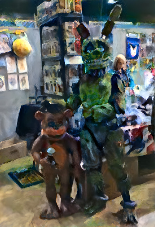 Springtrap taking a selfie with mini freddy