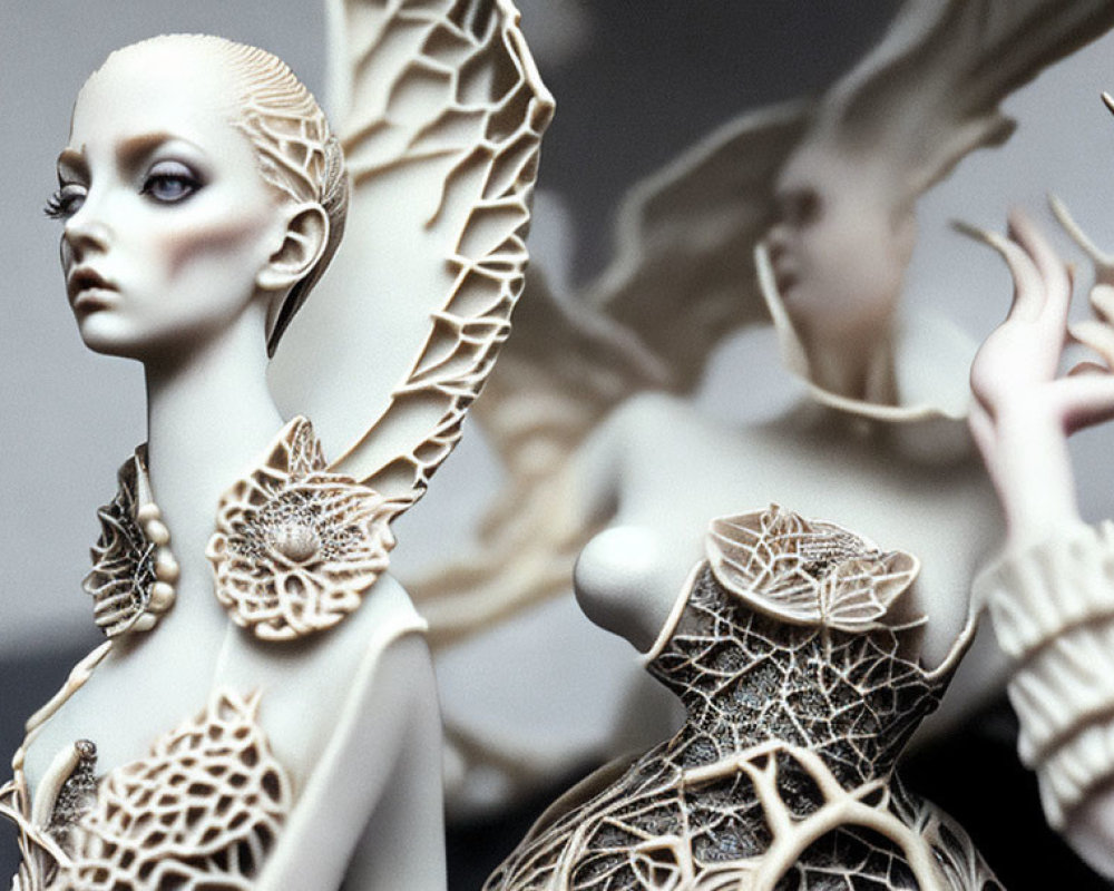 Intricate Pale Figurines with Ethereal Appearance