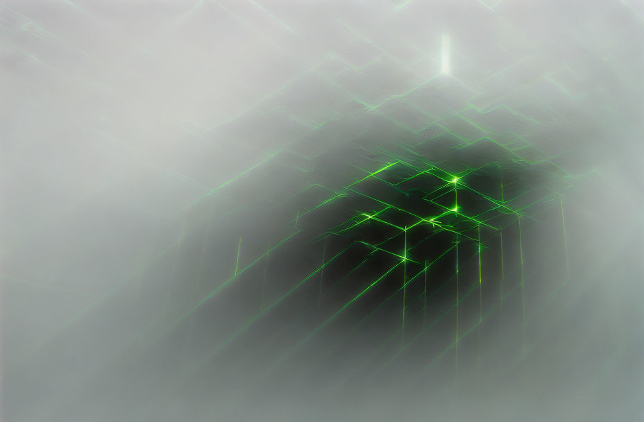 Abstract Grey and Green Digital Web Artwork