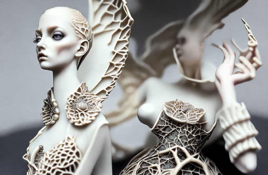 Intricate Pale Figurines with Ethereal Appearance