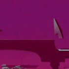 Person standing by grand piano in purple-lit room with scattered papers