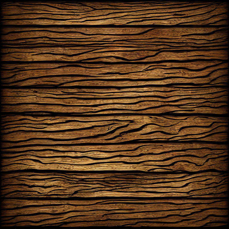 Dark Brown Textured Wooden Planks with Pronounced Grain Patterns