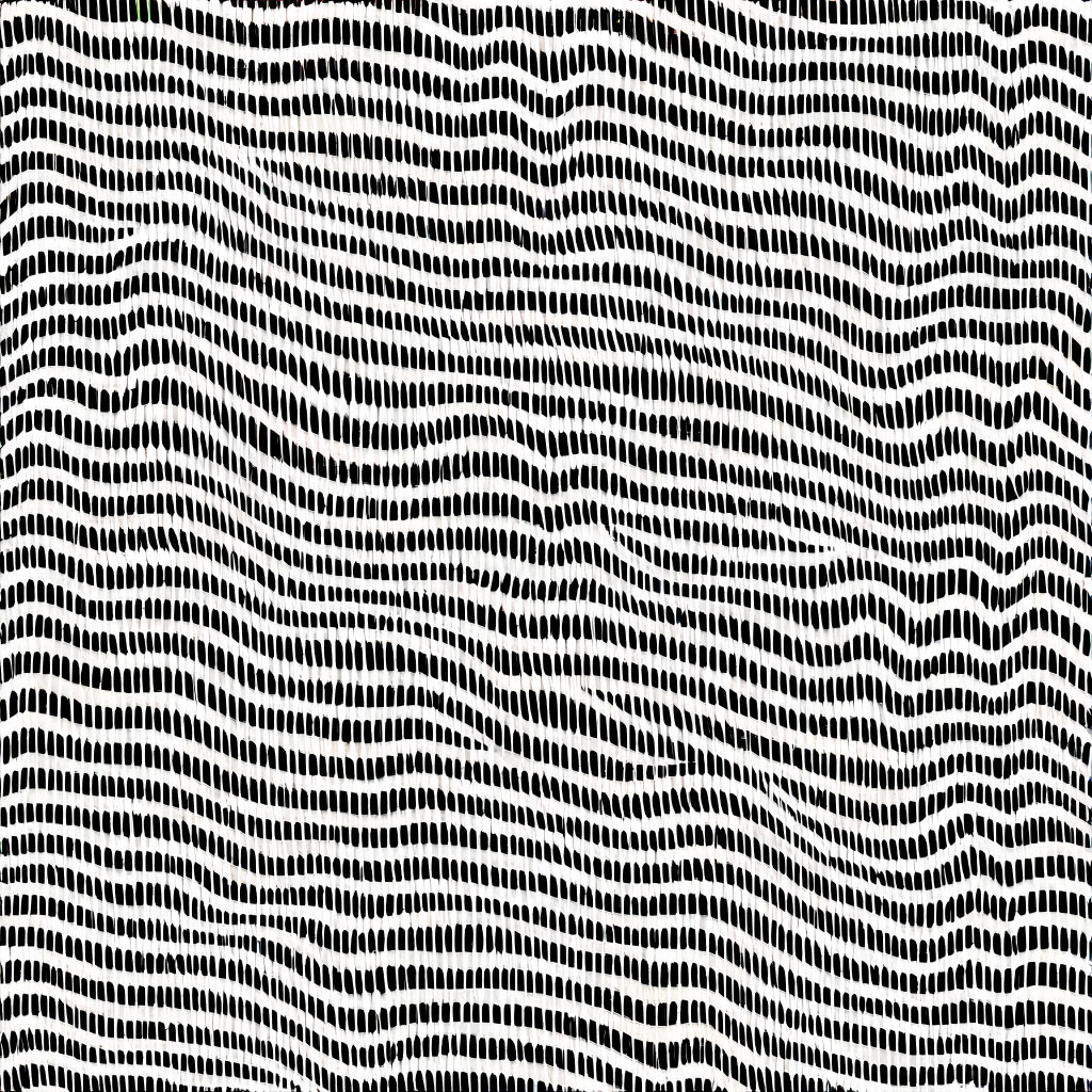 Monochromatic image of undulating lines in moiré pattern.