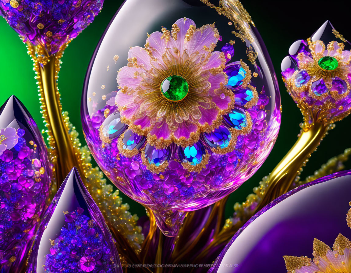 Fantasy biomorphic flowers