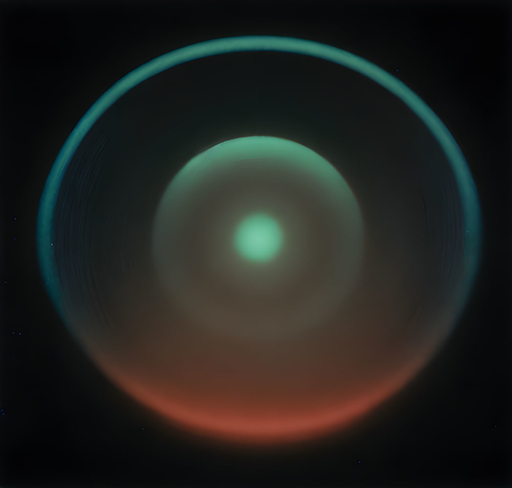 Colorful Circular Glowing Orb on Dark Background