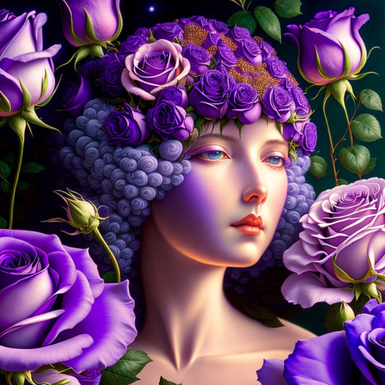 purple roses