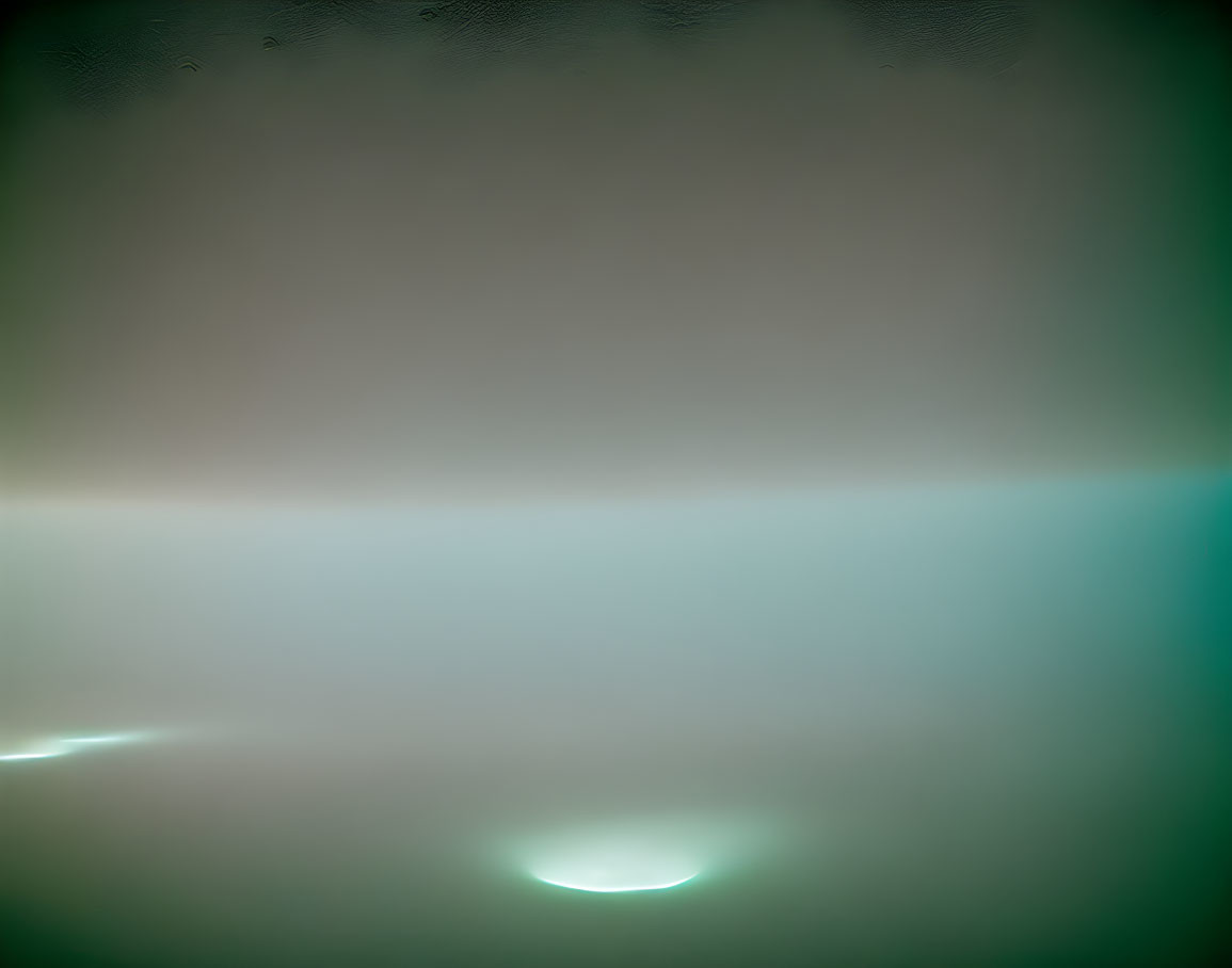 Abstract image: Aqua to green gradient with white light, serene atmosphere