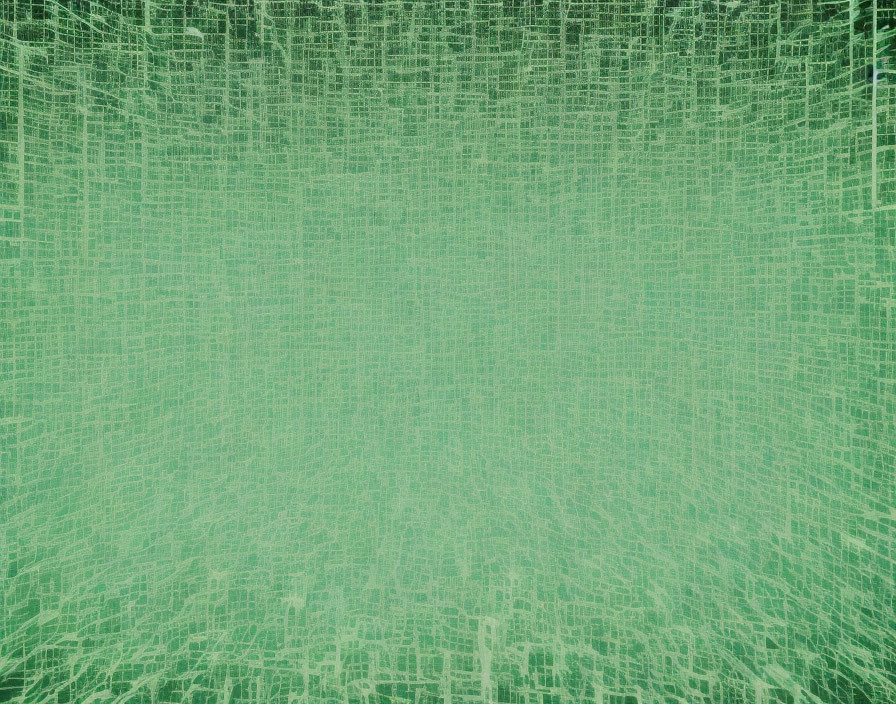 Green Abstract Digital Background with Matrix Pattern and Central Light Area