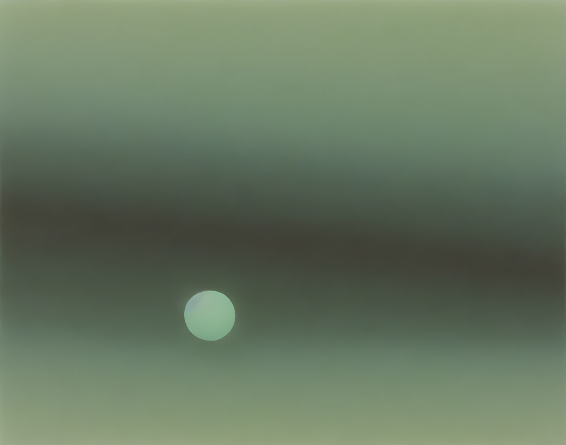 Pale Sphere on Muted Green Gradient Background