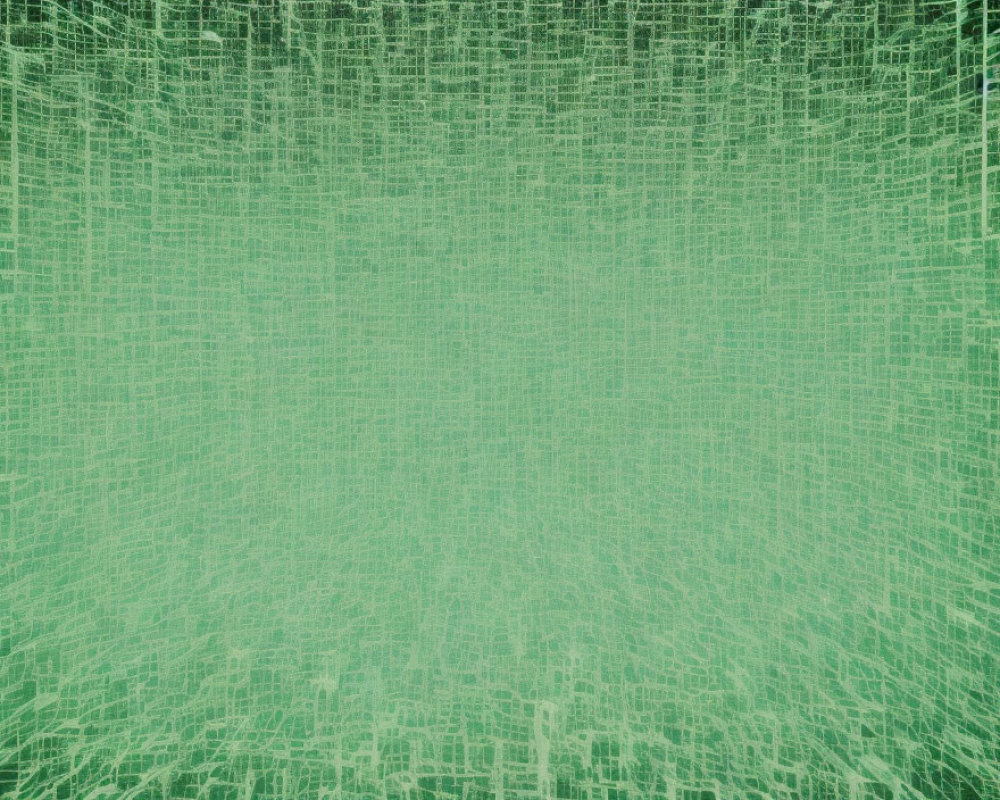 Green Abstract Digital Background with Matrix Pattern and Central Light Area