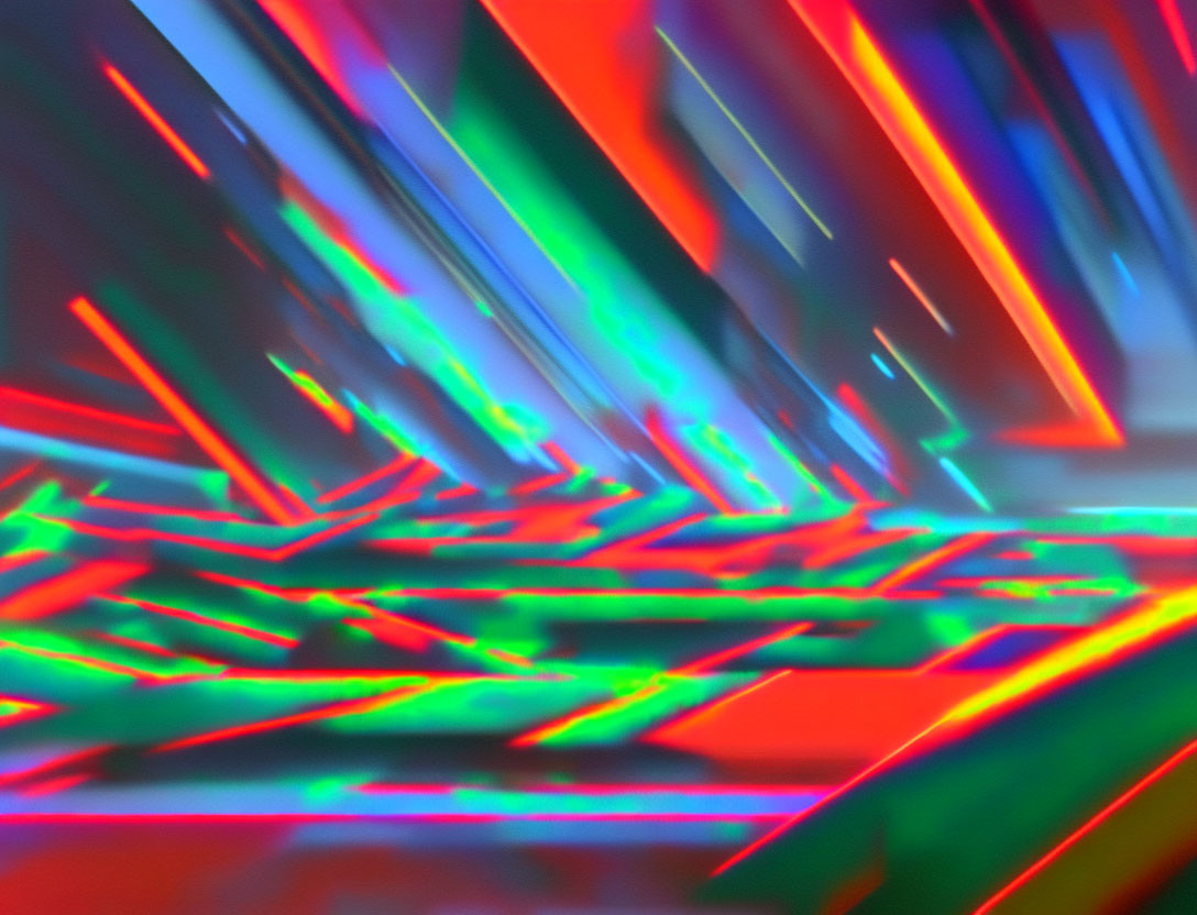 Colorful Neon Lights Forming Dynamic Diagonal Lines