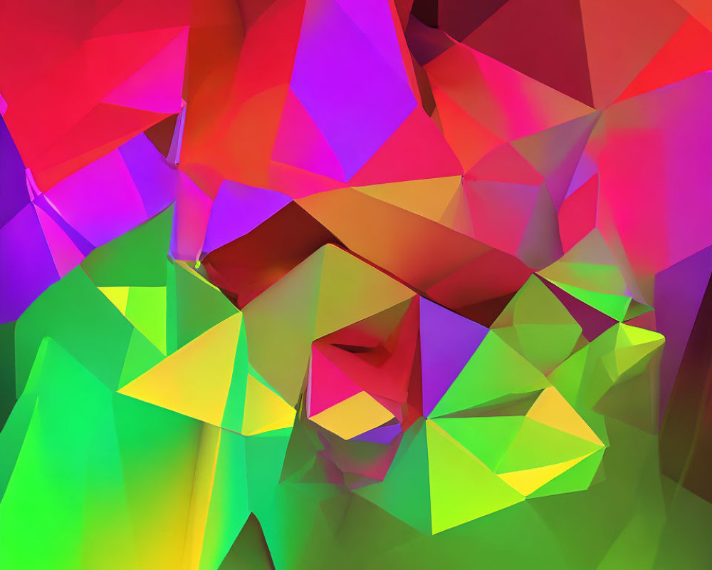 Colorful Abstract Geometric Shapes in Digital Art