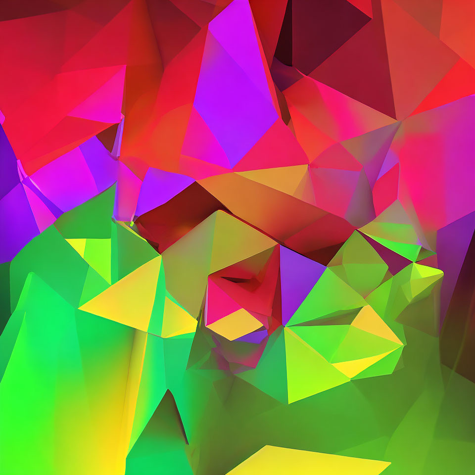 Colorful Abstract Geometric Shapes in Digital Art