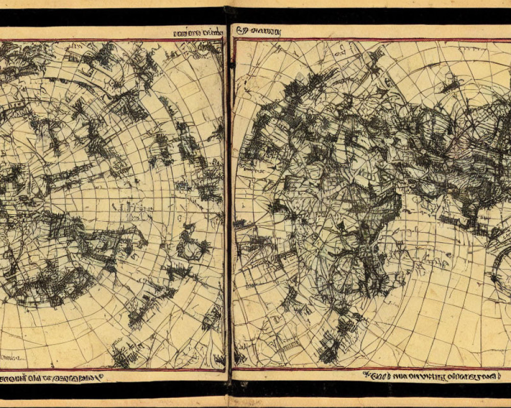 Antiquated open book with celestial map and astrological symbols.