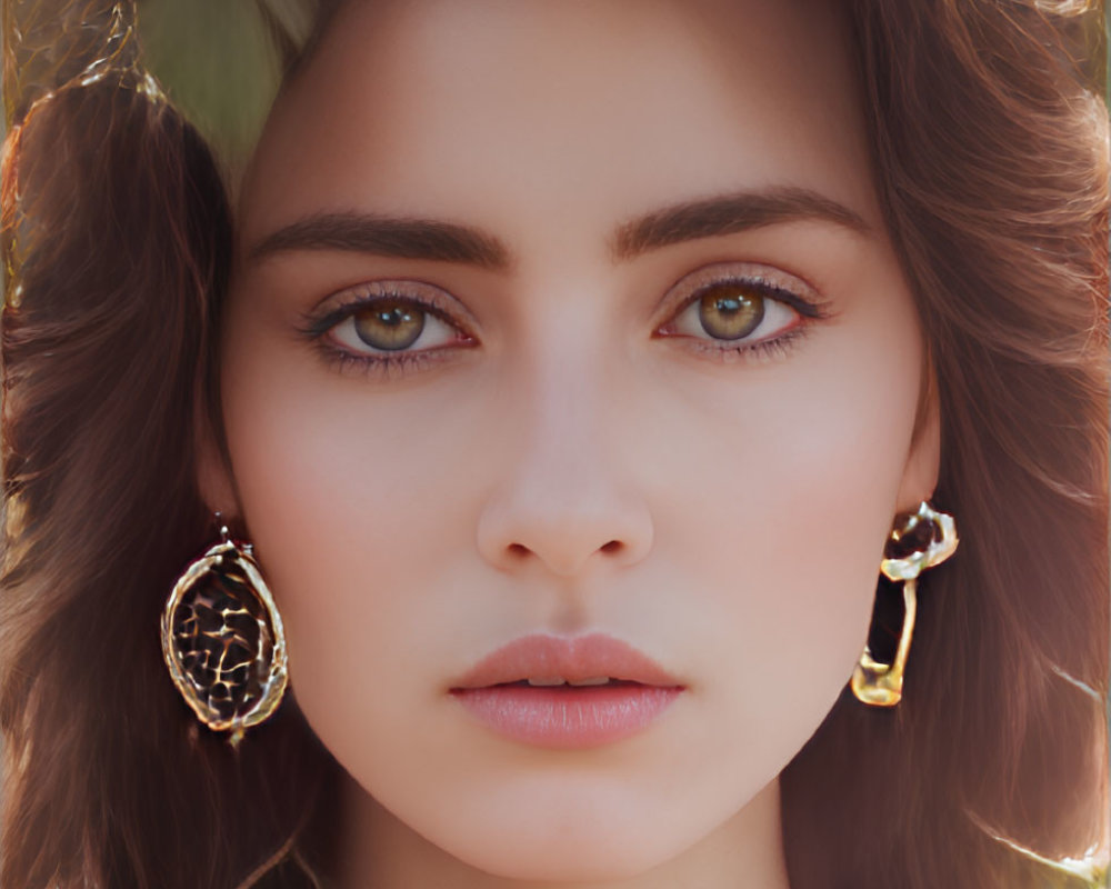 Woman adorned with floral crown and ornate jewelry in regal setting