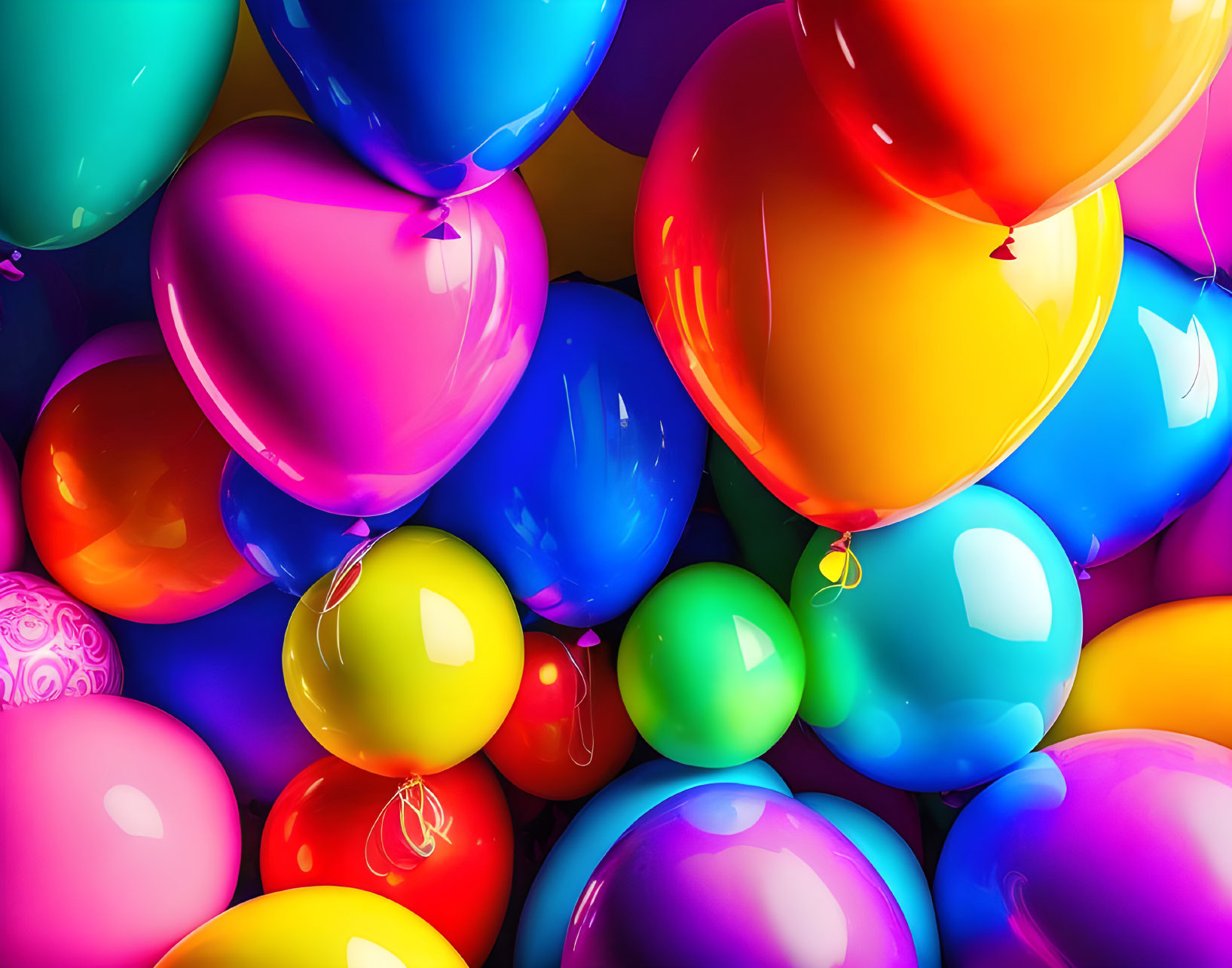 Colorful Multicolored Balloons Collection for Celebration