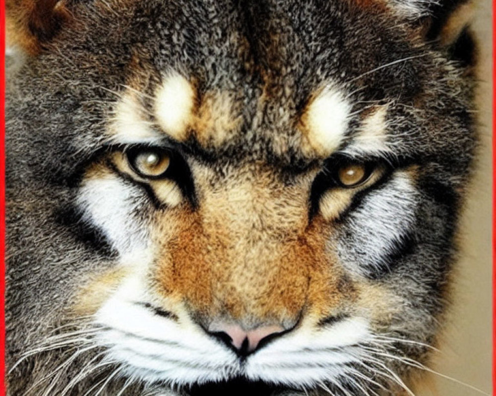 Detailed Close-Up of Intense Bobcat Face