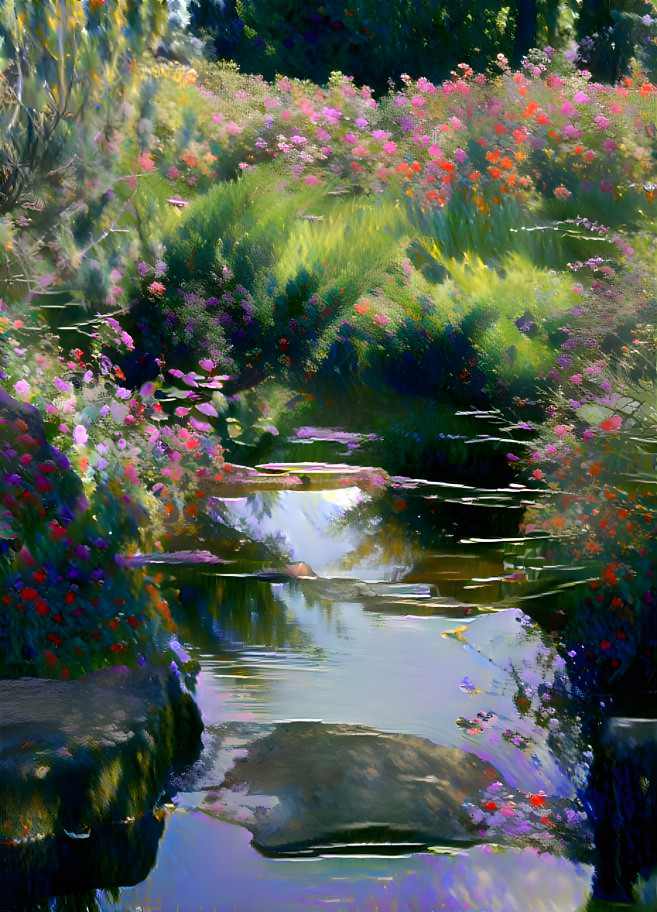 A stream in a Japanese garden