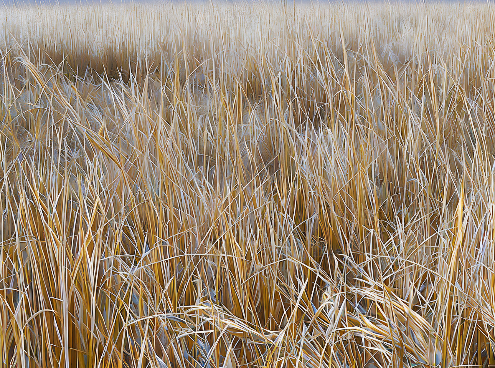 Dry Tall Grass Field in Beige and Brown Palette