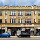 Detailed Vintage Street Scene with Classic Cars and Ornate Buildings