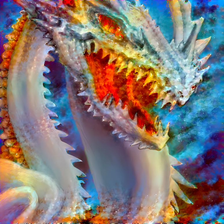 Blue eyes white dragon