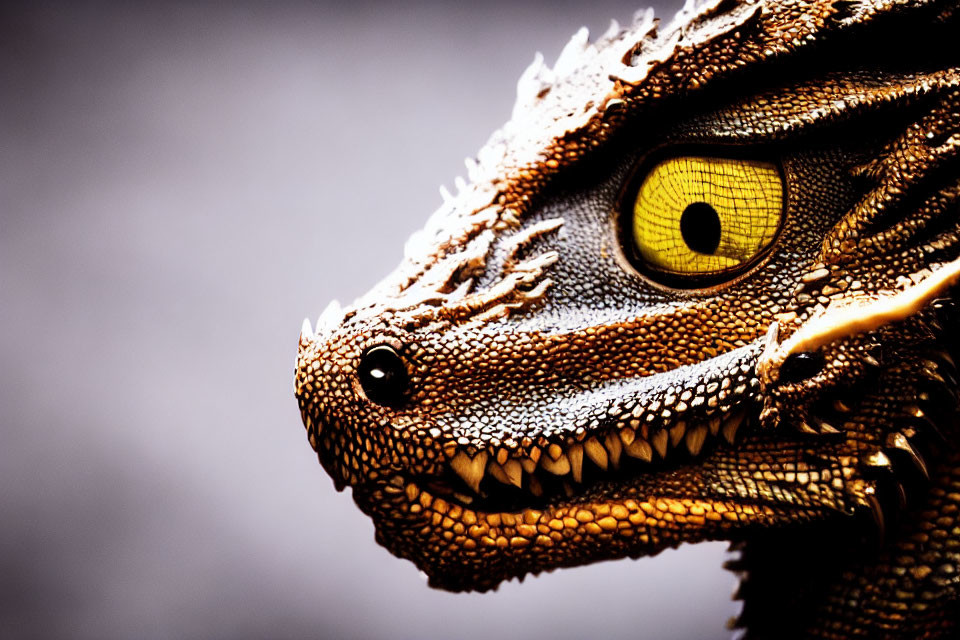 Detailed Bearded Dragon Close-Up with Sharp Eye