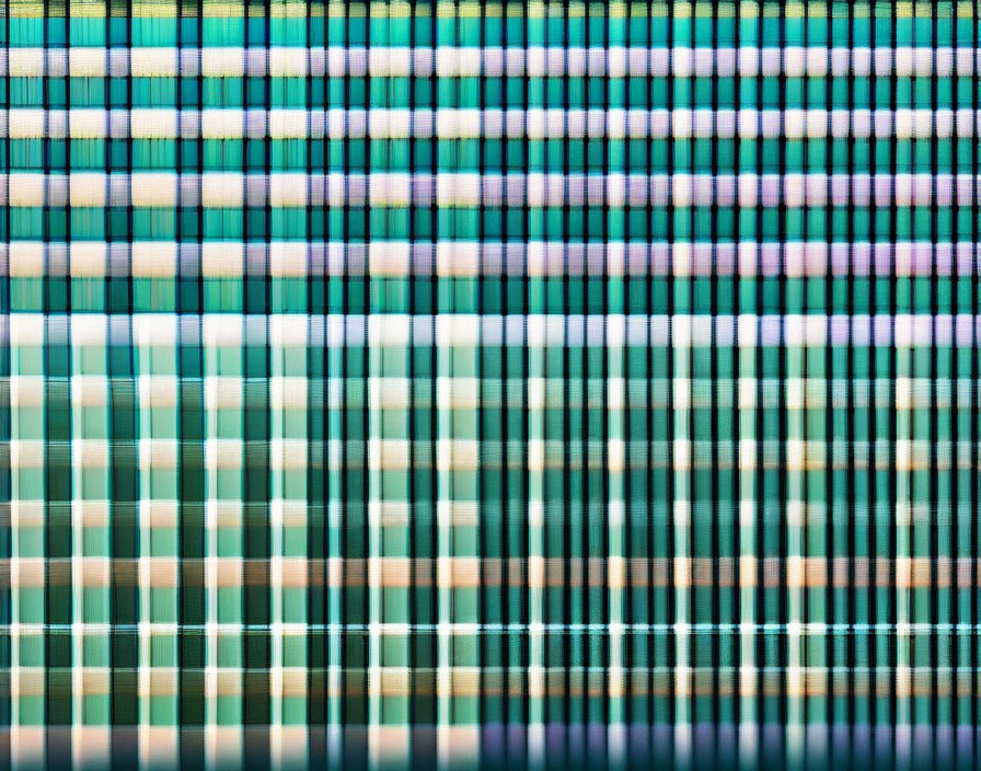 Detailed close-up of pixelated screen with blurred multicolored pattern