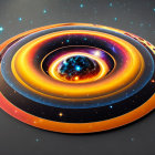 Vibrant Spiral Galaxy Artwork with Bright Core