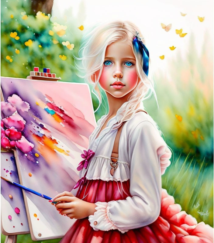 girl painting