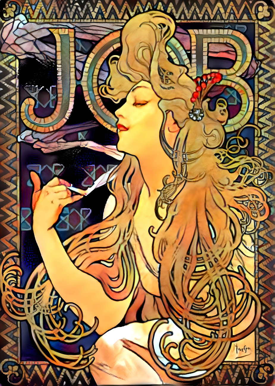 Job Cigarette Paper advertisement - Alphonse Mucha