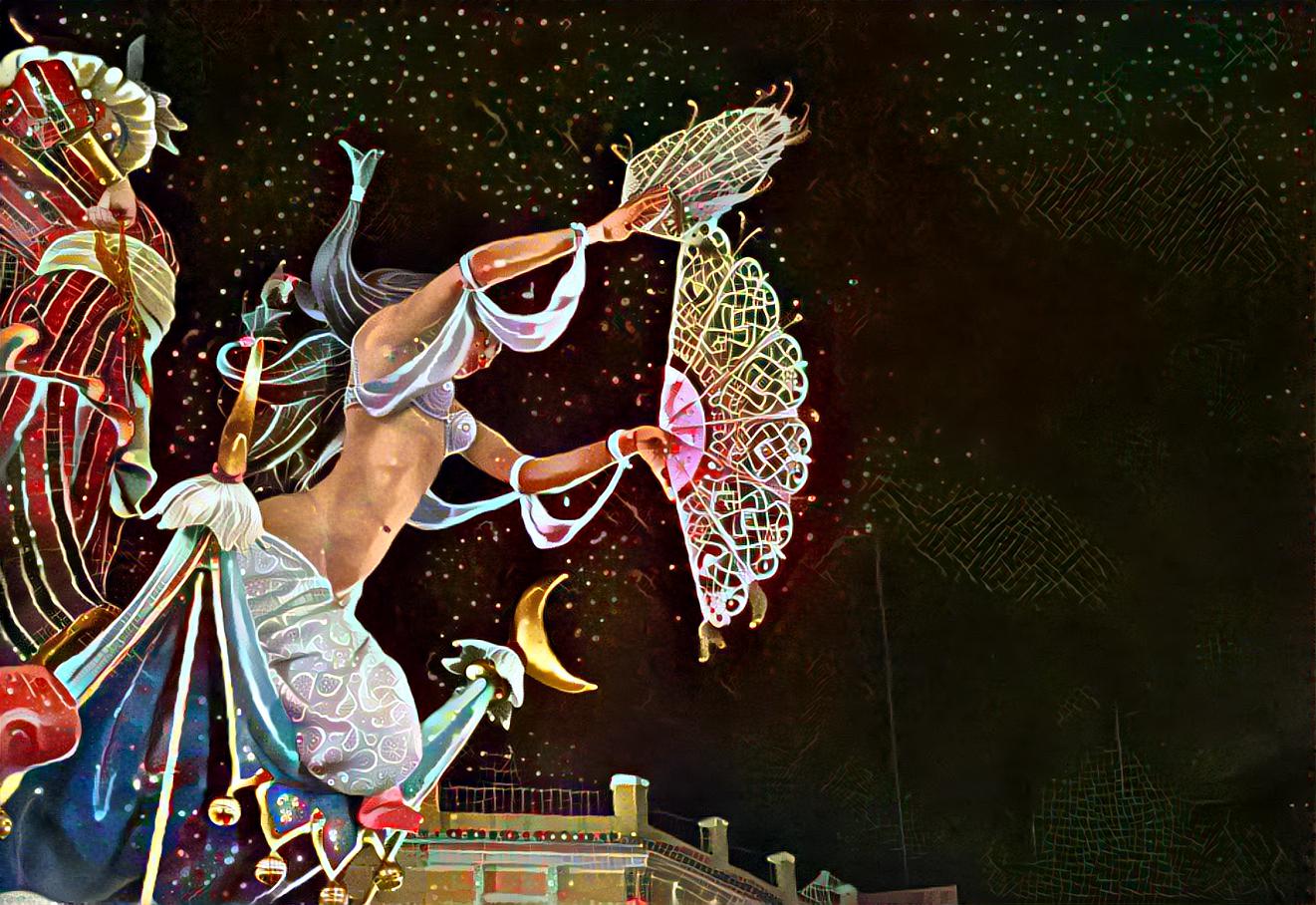 Las Fallas de Valencia - Bellydancer w/ Hand Fans