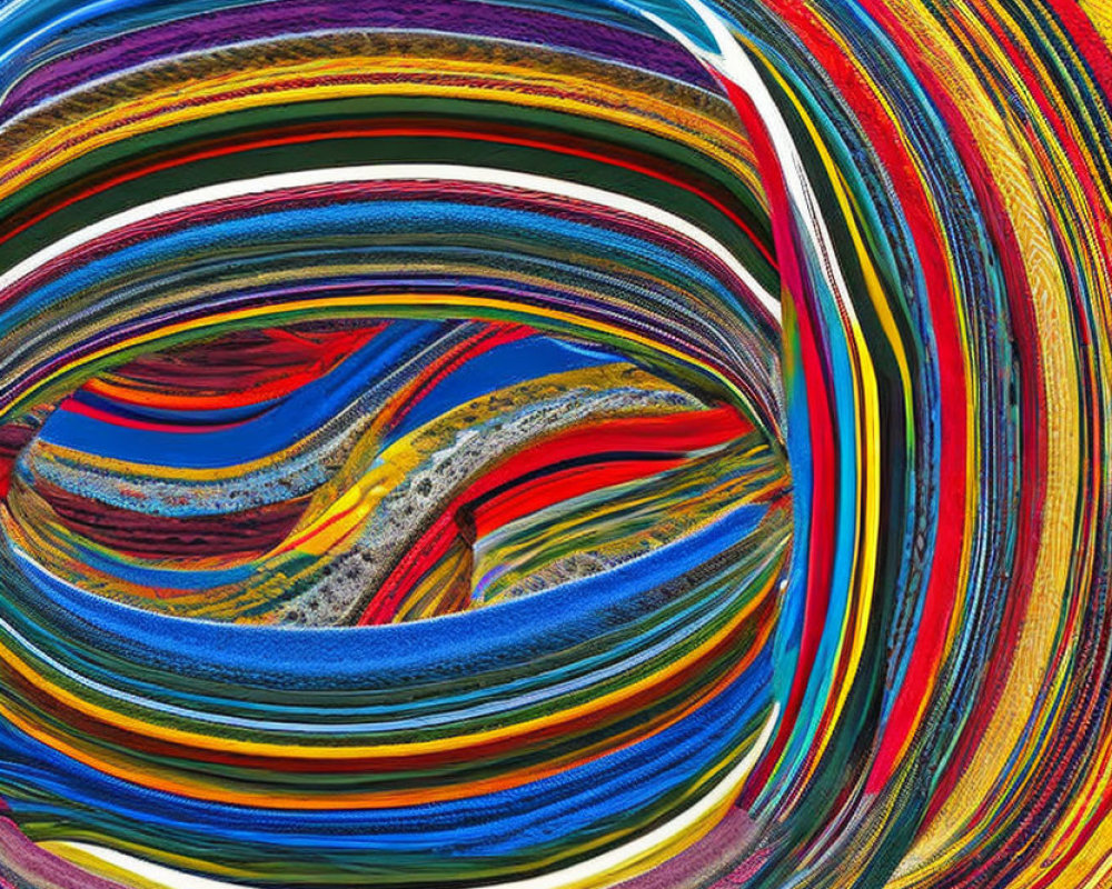 Colorful Swirl Pattern with Vibrant Multicolored Lines