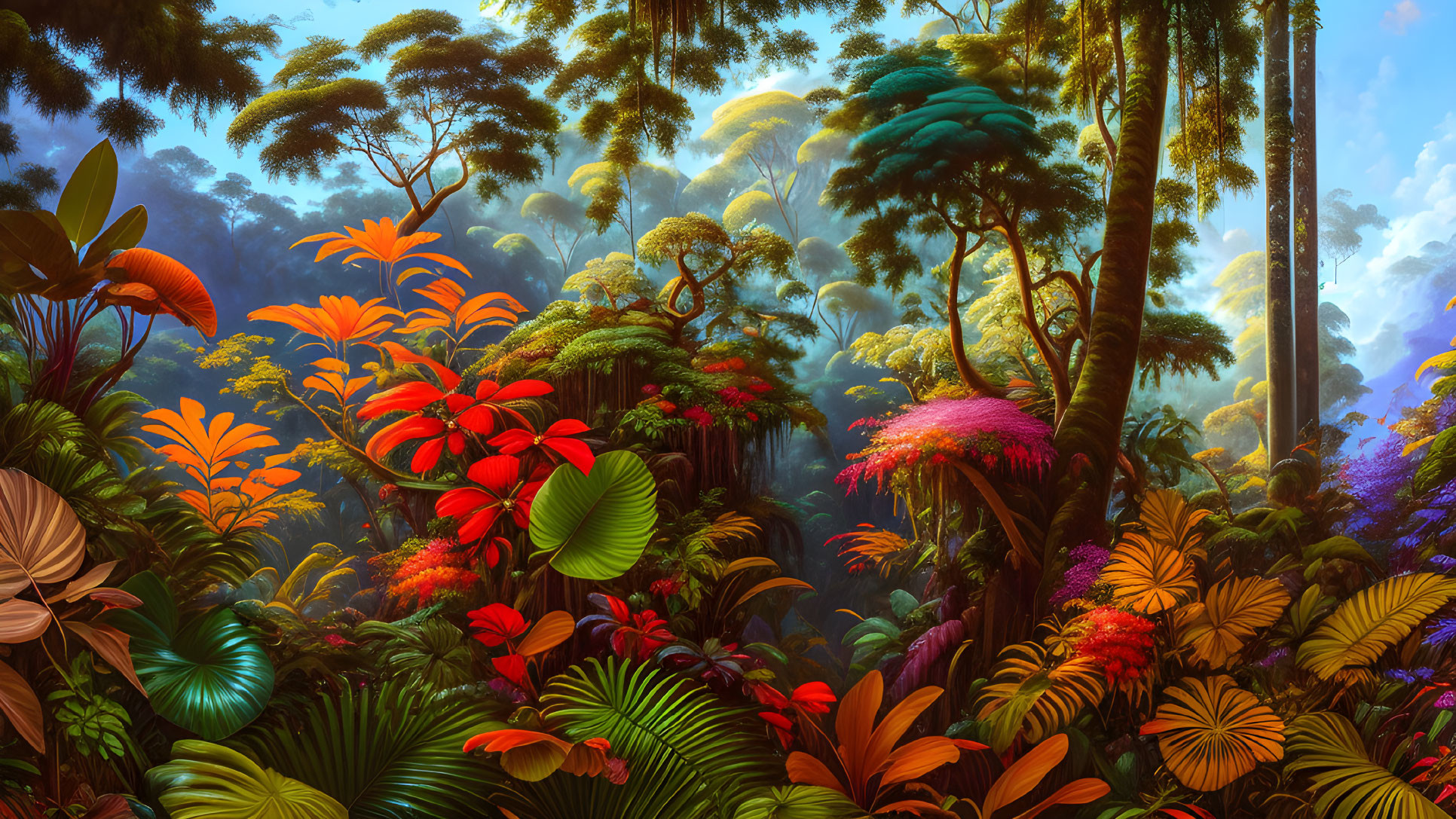 Tropical rainforest landscape