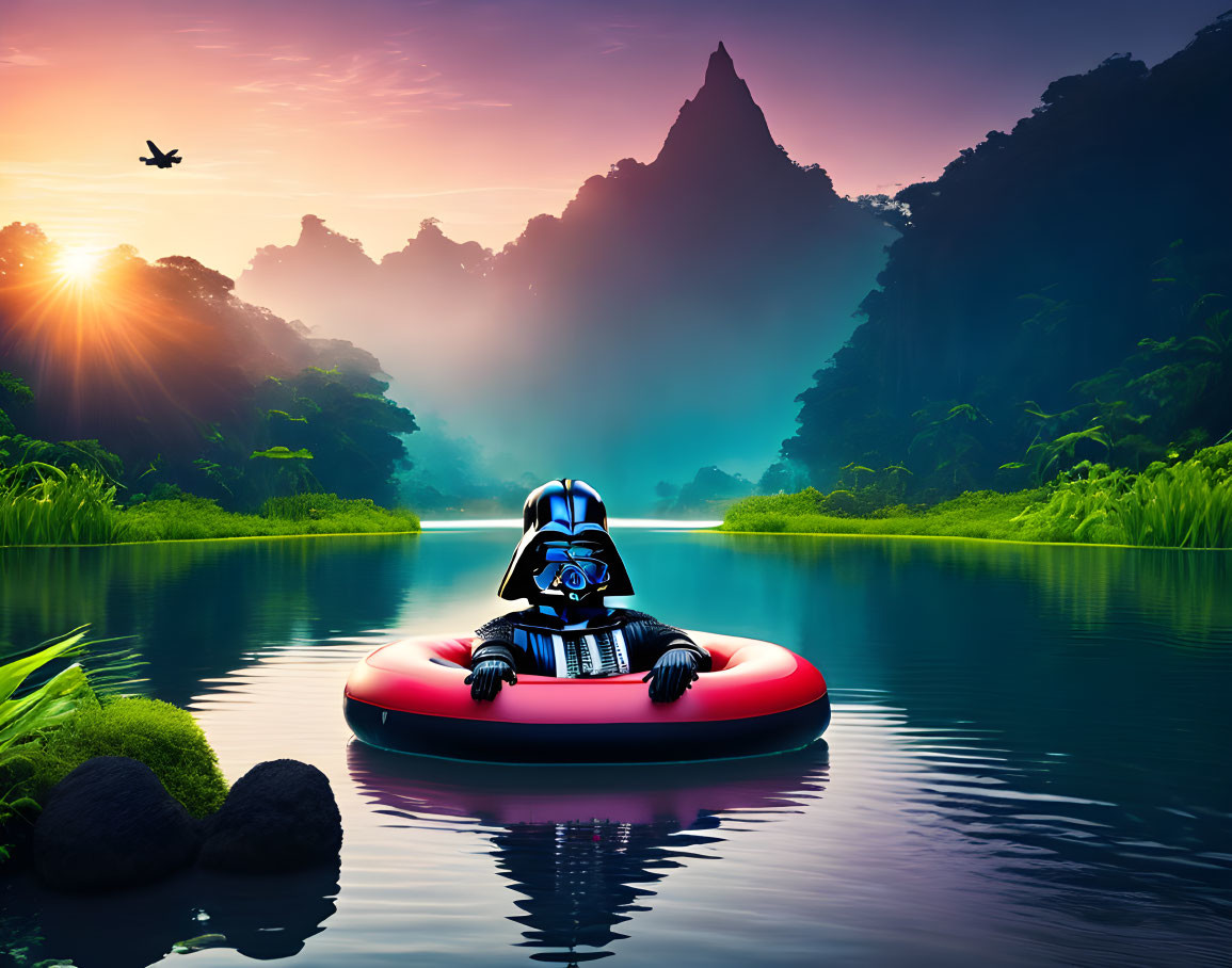 Darth Vader Floating the River