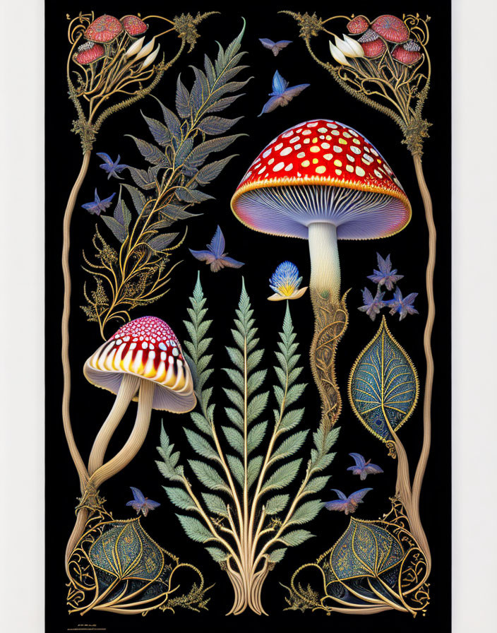 arabesque, amanita muscaria, vines, marihuana, bir