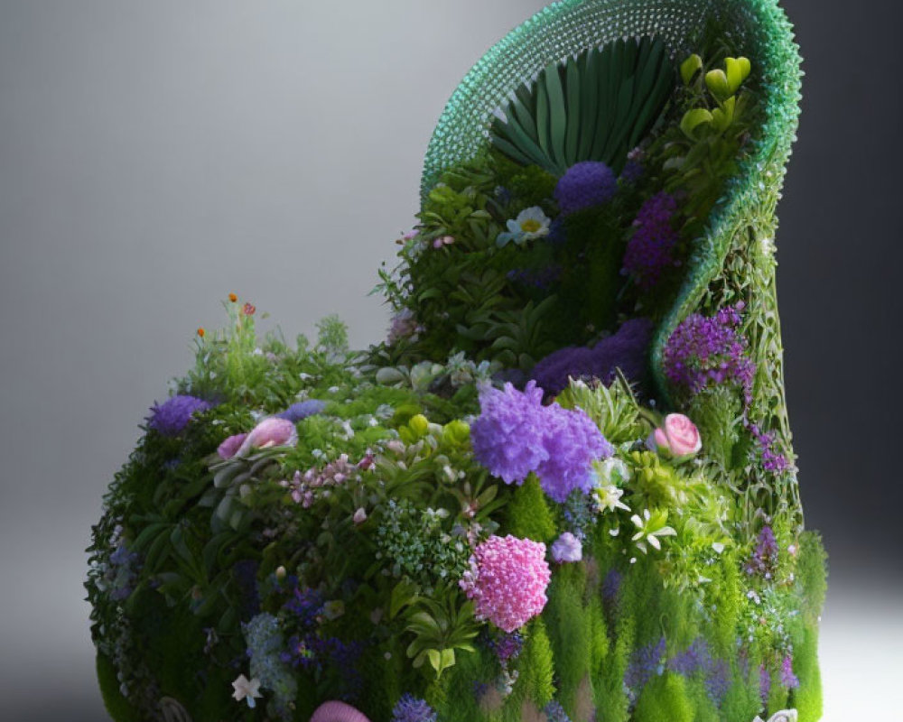 Colorful Flower Armchair: Whimsical Garden-Inspired Furniture