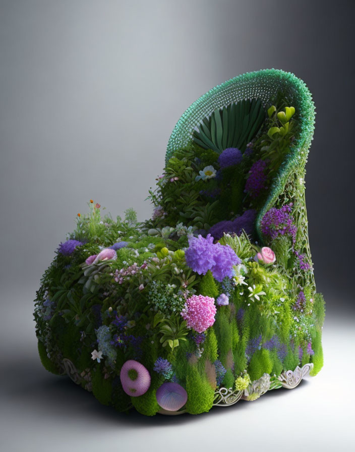 Colorful Flower Armchair: Whimsical Garden-Inspired Furniture