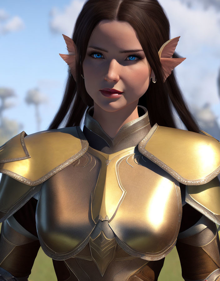 Elf female in armor 1