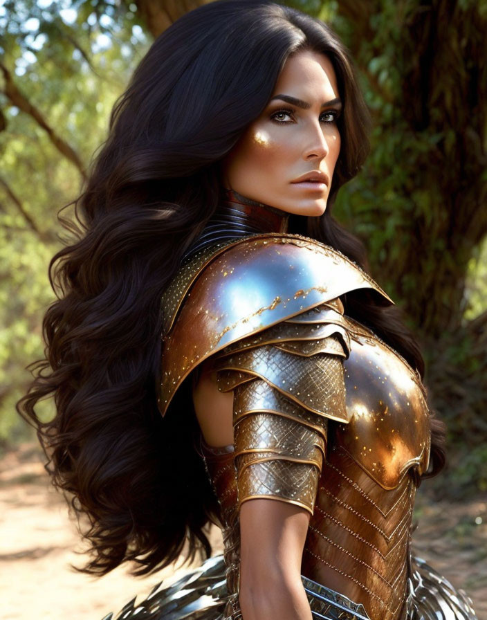 Brunette amazon armor 20