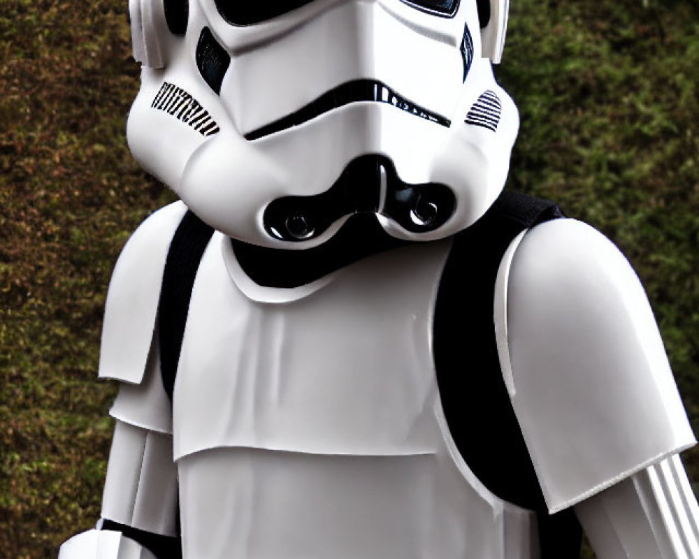 Detailed Stormtrooper Armor Close-Up Against Blurred Background